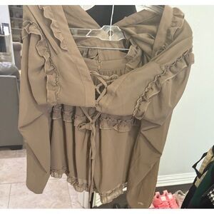 Women light brown romper. Brand new. Size XL